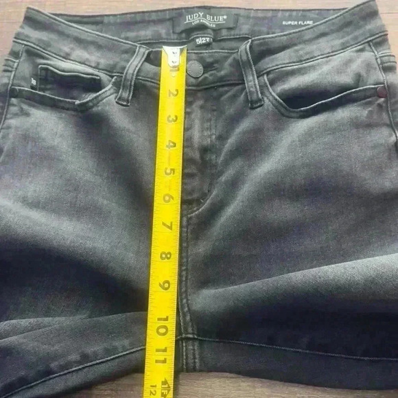 Judy Blue Jeans Charcoal Super Flare Fit Retro 70s Bellbottom Womens Sz 5/27 - Picture 10 of 12